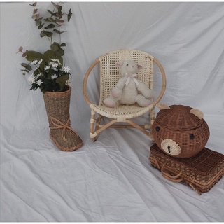 Combo 5 Món Dùng Làm Đạo Cụ Chụp Hình Hoặc Trang Trí Noel, Tết/ Bằng Mây Tre Đan Tự Nhiên Phong Cách Hàn Quốc