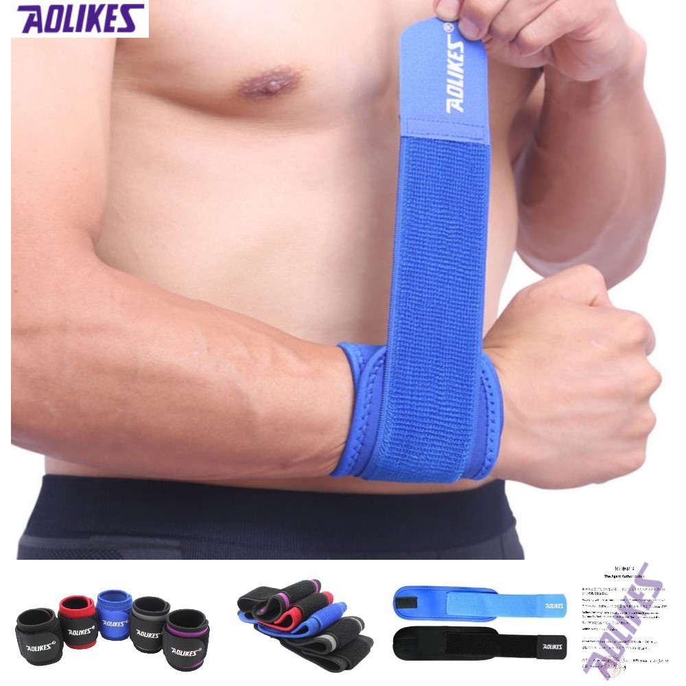 Đổ sỉ - Aolikes A 7936 (1 cái) đai cuốn cổ tay chắc chắn, bảo vệ cổ tay chuyên gym, chính hãng