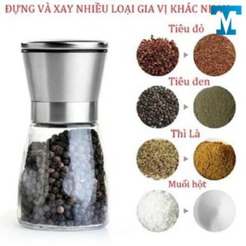 LỌ XAY TIÊU MINI THỦY TINH - SIÊU TIỆN LỢI