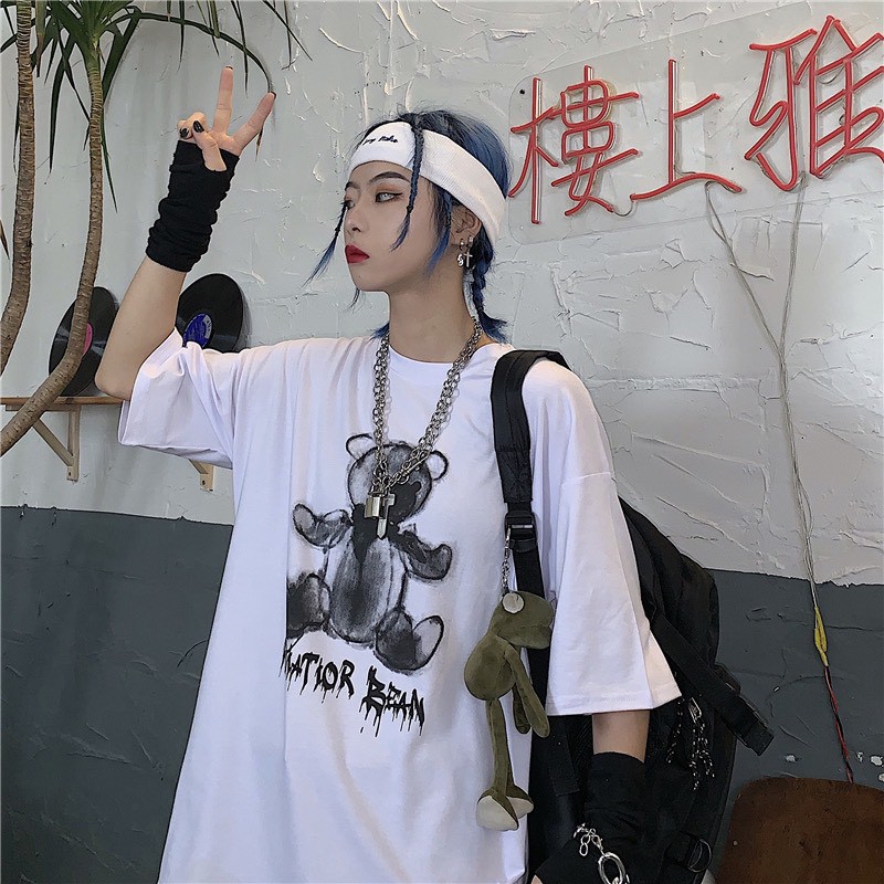 [Mã FAMARAL2 giảm 10K đơn 50K] Áo thun tay lỡ Unisex NEKOSG, áo phông form rộng HT69