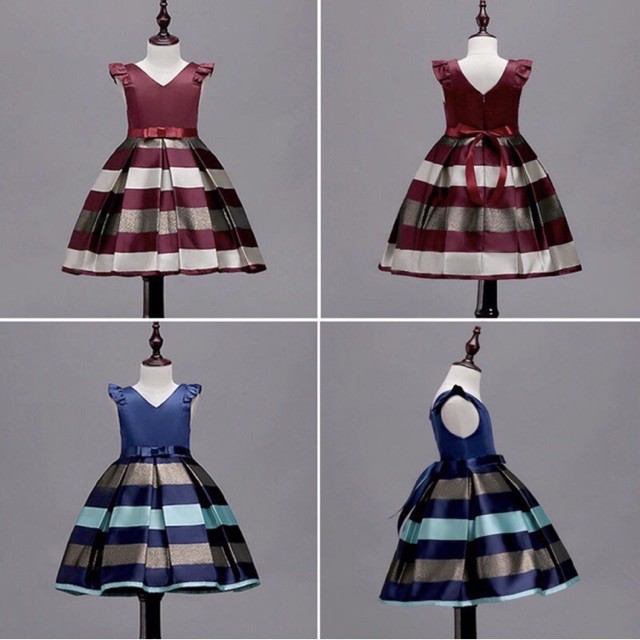 Đầm Công Chúa Kiểu Dáng Sát Nách, Cổ Tim vs Phối Nơ... Cho Bé Từ 02-07Tuổi.