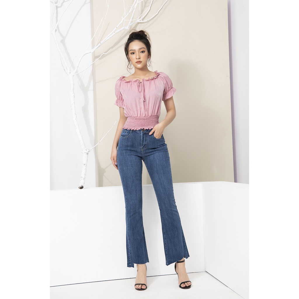 Áo Trễ Vai Nữ LUPERI Kiểu Dáng Bo Eo Dễ Phối Đồ Phù Hợp Cho Bạn Nữ Đi Chơi, Dạo Phố  LFSM1152