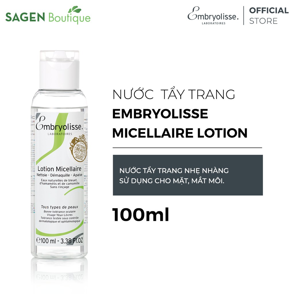 Nước tẩy trang Embryolisse Micellaire Lotion 100ml