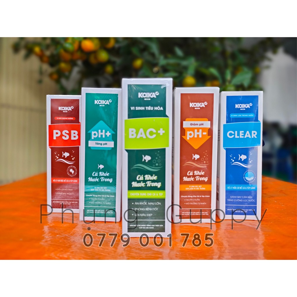 Vi Sinh KOIKA BAC+ Clear PSB Tăng Giảm PH Cho Cá Cảnh