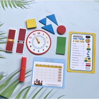Bộ thực hành LỚP 1 (Học Toán&Học Vần + Bộ lập Phương) TT mới nhất