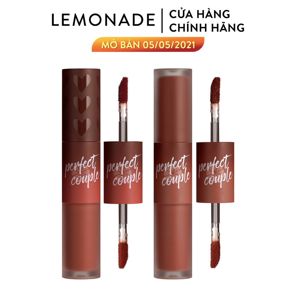 Combo 2 son Lemonade Perfect Couple Lip Fashionistar (2 cây x 8g)