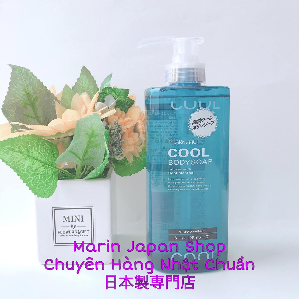 Sữa tắm cho nam Cool Body Soap Pharmaact (Hương bạc hà) - Nhật Bản