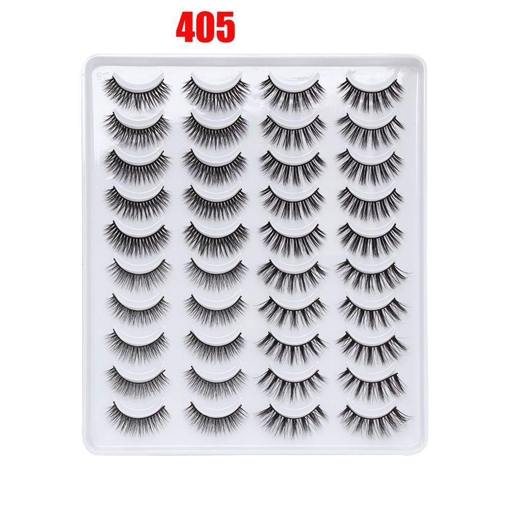 BORAG Set 20 Cặp Lông Mi Giả Dài Và Dày Trang Điểm Làm Đẹp