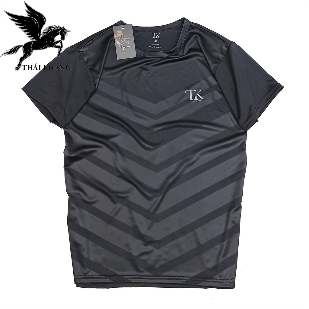 Áo thun thể thao nam cổ tròn THUN LẠNH co dãn 4 chiều loại áo thể thao nam vân dập TT1 | BigBuy360 - bigbuy360.vn