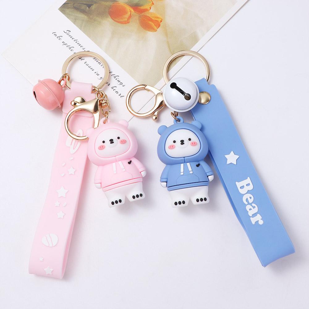 Móc Chìa Khóa Hình Gấu Nhồi Bông Xinh Xắn