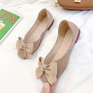 FREE SHIP Giày bệt/ giày búp bê nơ chất dạ siêu xinh kèm clip