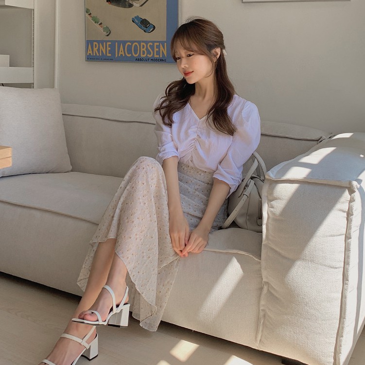 Áo Nữ Cổ Chữ V Phong Cách Hàn Quốc 42965