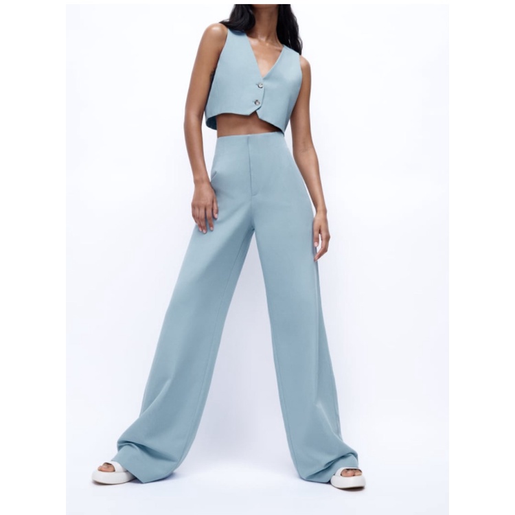 Set Áo Không Tay + Quần Dài Vải Lanh Thời Trang Mùa Hè Zara 222010830 7385506 Bán Buôn