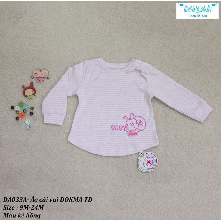 Dokma - Áo cotton nỉ cho bé (9-24m) DA033A