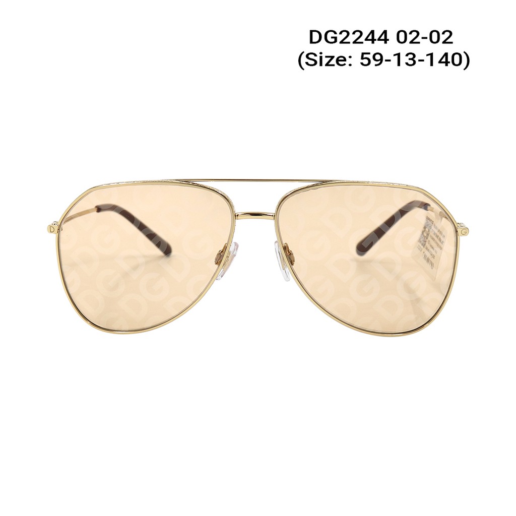 Kính mát chính hãng Dolce Gabbana DG2244 màu sắc thời trang, thiết kế dễ đeo bảo vệ mắt