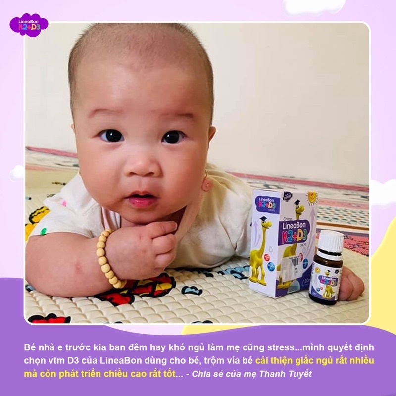 LineaBon vitamin D3 K2 10ml - Vitamin tăng chiều cao,giúp bé ăn ngon,ngủ ngoan