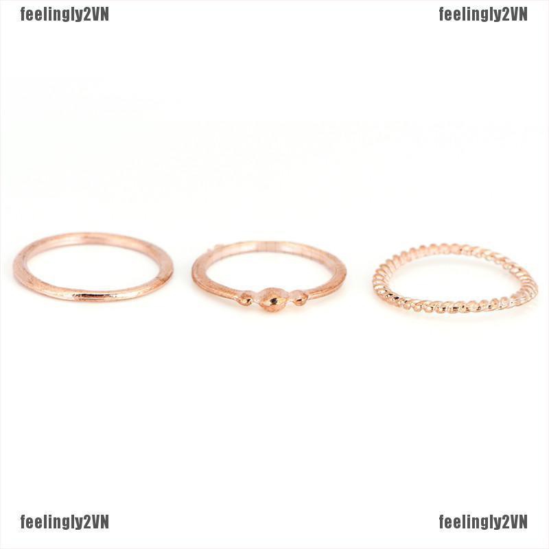 Set 12 nhẫn mạ vàng thời trang cho nữ