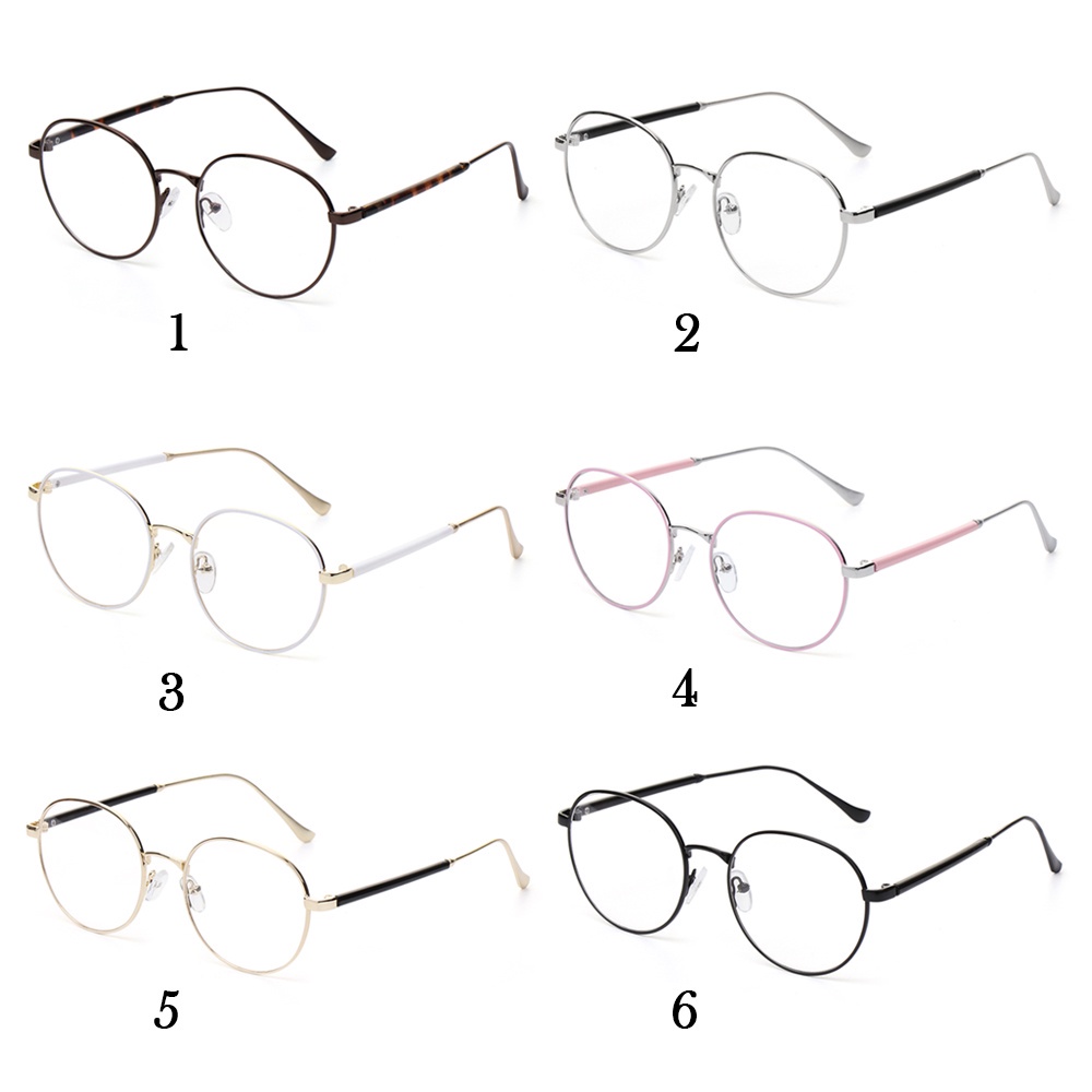 Mắt kính gọng tròn bằng kim loại phong cách vintage thời trang MIHAN1