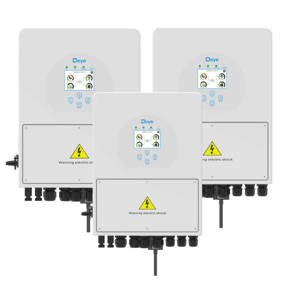 INVERTER HYBRID DEYE 6KW 1 PHA- BIẾN TẦN DEYE HÒA LƯỚI CÓ LƯU TRỮ - SUN 6K-SG04/LP1-EU