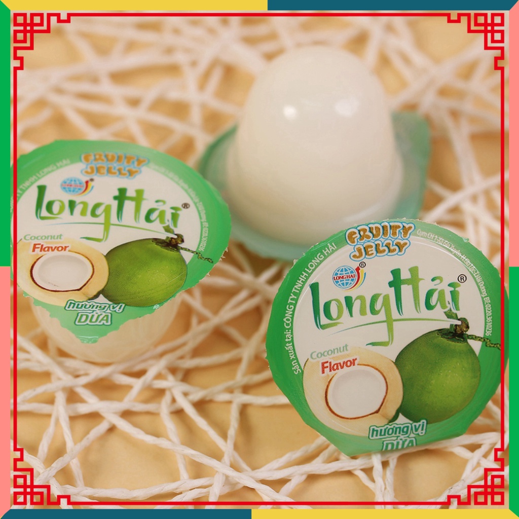 Thạch rau câu Long Hải mùi vị dừa tải trọng túi 416 g