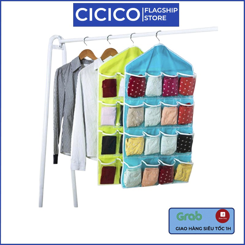 Túi treo đồ Cicico D3150 túi treo đồ 16 ngăn đa năng túi treo đồ lót vớ tất tiện lợi