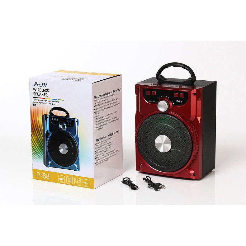 💎FREESHIP💎 Loa Bluetooth Karaoke Xách Tay Di Động P88 P89 Tặng Kèm Mic Cực Hay