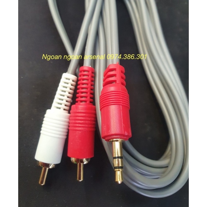 Dây tín hiệu 3,5 ra 2Av hãng JSJ chính hãng từ 1,8m đến 10m. Báo giá 1 sợi