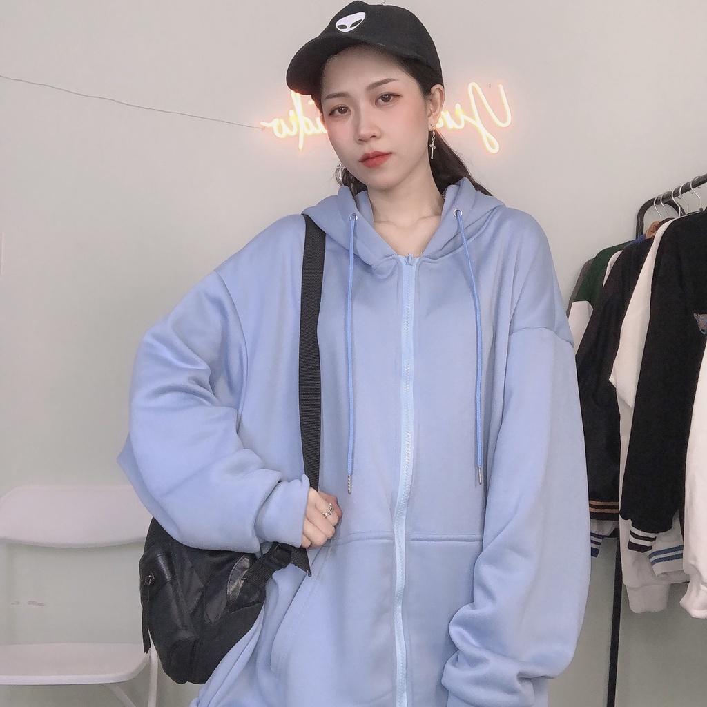 Áo khoác hoodie trơn nam nữ form rộng Yinxx, áo nỉ hoodie zip unisex HDZ800 | BigBuy360 - bigbuy360.vn