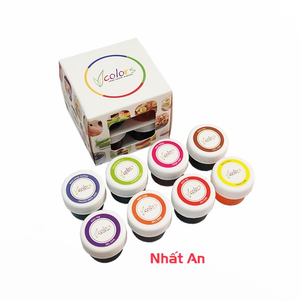 Màu gel thực phẩm VColors - Set 8 Màu