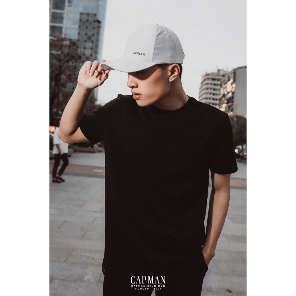 Mũ lưỡi trai CAPMAN dáng thể thao ôm đầu vải thun mè thoáng mát CM47