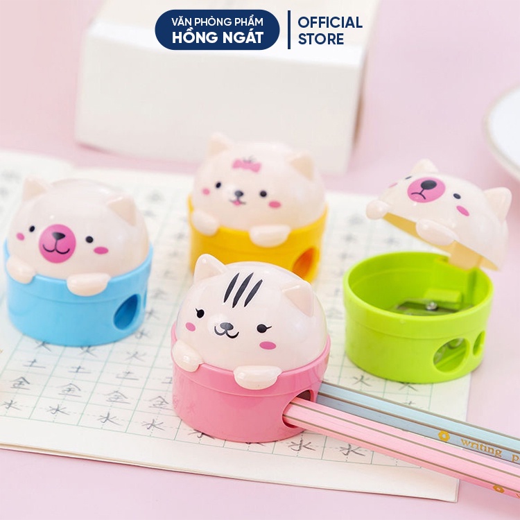 Gọt bút chì cute hình con gấu, đồ chuốt bút chì văn phòng phẩm đồ dùng học tập dễ thương làm quà tặng học sinh QT08