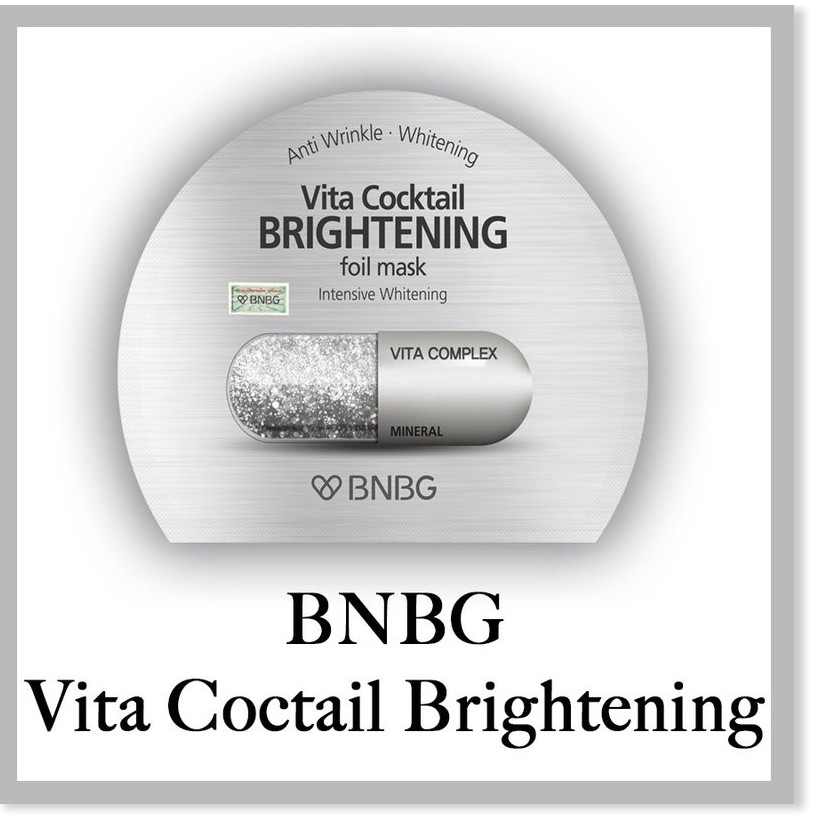 [Mã giảm giá sỉ mỹ phẩm chính hãng] Mặt Nạ Trắng Da BNBG Vita Cocktail Brightening Foil Mask