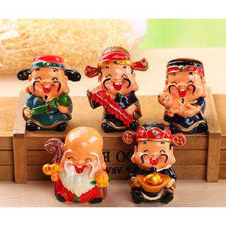 Bộ Tượng 5 Ông Thần Tài May Mắn