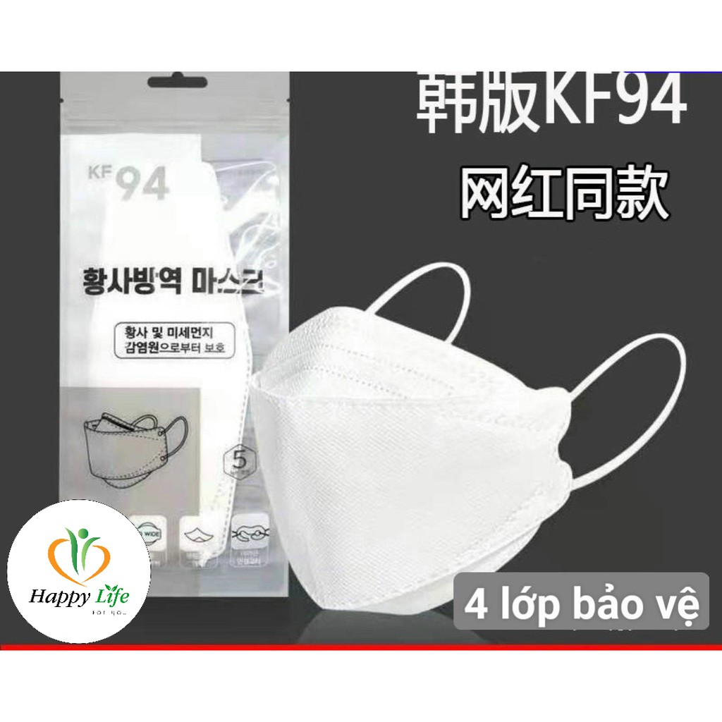 Khẩu trang y tế chống bụi siêu mịn pm 0.25 kháng khuẩn 4 lớp KF94 công nghệ Hàn Quốc - Happy Life for You | BigBuy360 - bigbuy360.vn