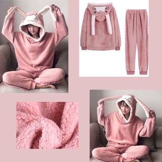 Bộ lông mũ tai thỏ siêu cute