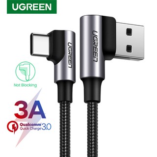 Cáp sạc UGREEN USB C bẻ góc 90 độ hỗ trợ sạc nhanh chất lượng cao