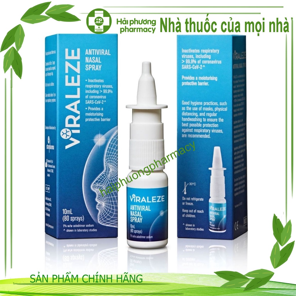 Bình Xịt Mũi Phòng Covid Kháng và bất hoạt virus SARS-CoV-2 Viraleze Dung tích 10ml