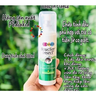 Xịt chống muỗi và côn trùng Pediakid Pháp 100ml 