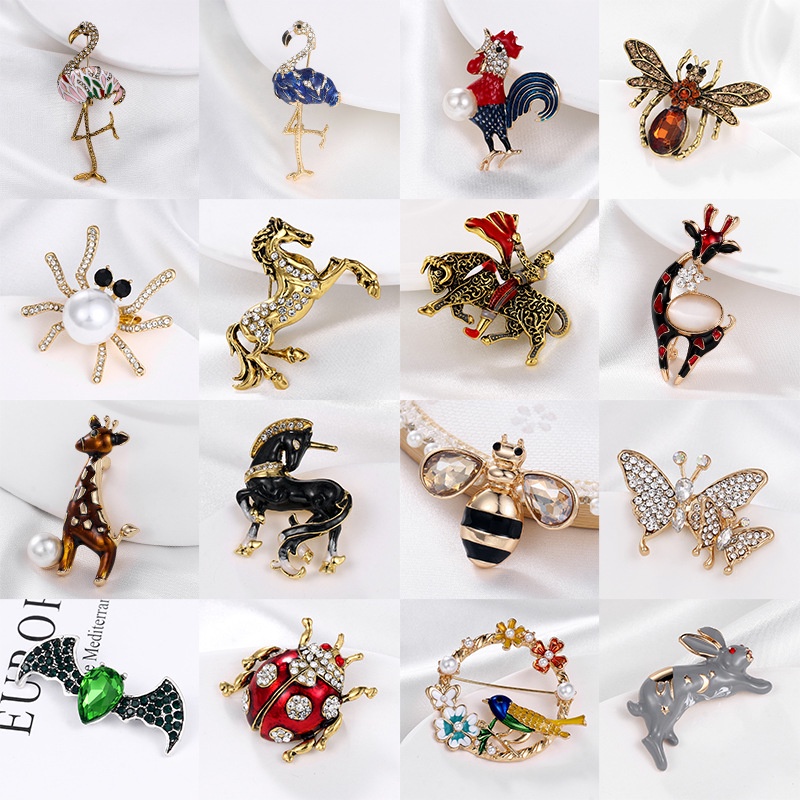 Trâm Cài Áo Hình Chuồn Chuồn/Chú Ong/Voi Bằng Hợp Kim Cao Cấp