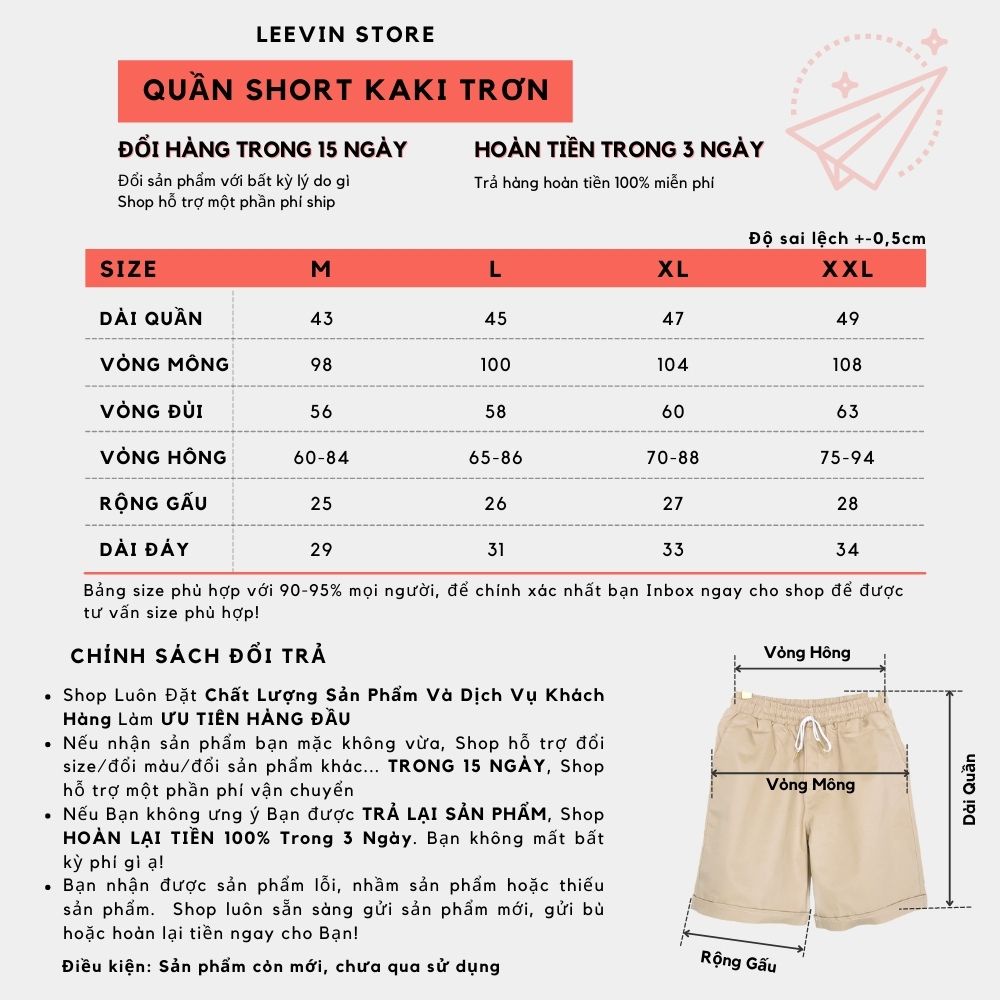 Quần Short Nam Nữ Kaki Basic Unisex - Kiểu quần đùi nam nữ co dãn màu đen và be Ulzzang Leevin Store