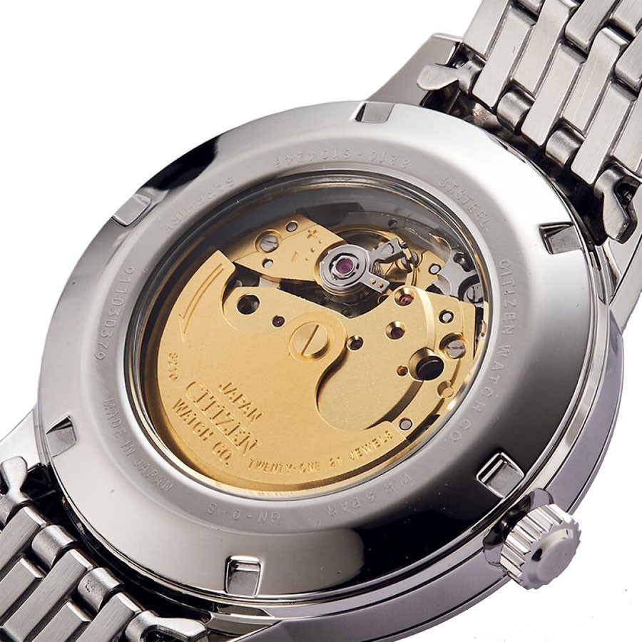 Đồng Hồ Citizen Nam Dây Thép Không Gỉ Máy Cơ-Automatic NJ0080-50A - Mặt Trắng (42mm)