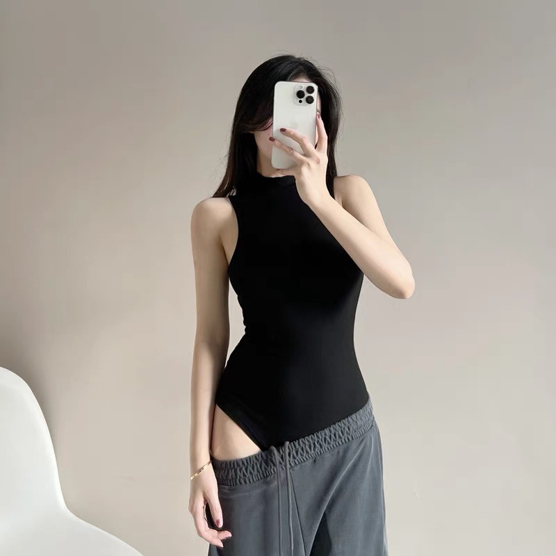 Bodysuit Sát Nách Cổ Cao 3p, Áo Liền Thân - Tharo Clothing - [AO48 | BigBuy360 - bigbuy360.vn
