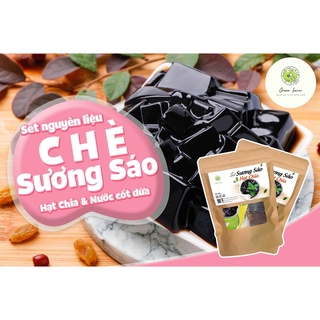 Set Chè Sương Sáo Hạt Chia Cốt Dừa 5 Vị Tự Nấu ( SET LỚN 20 - 30 Chén) Tặng Kèm Công Thức - GREEN FARM