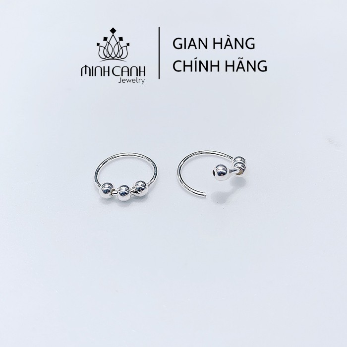 Bông Tai Trẻ Em 3 Bi Tròn - Minh Canh Jewelry