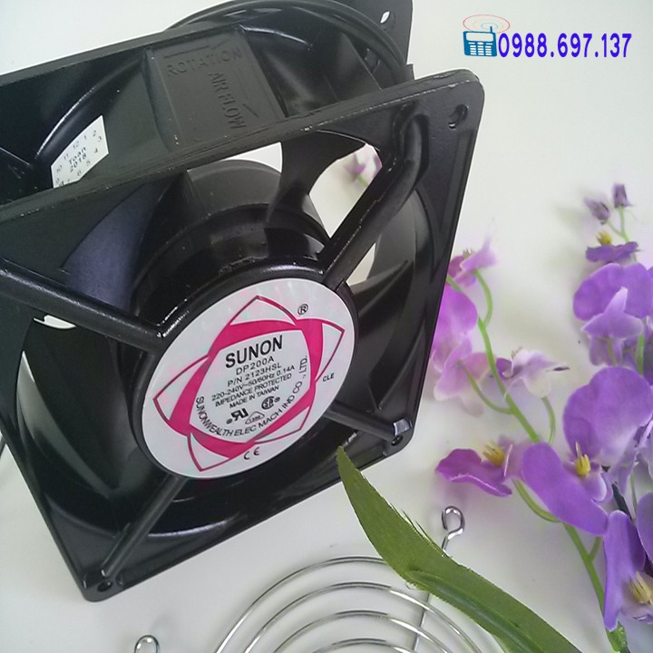 Quạt tản nhiệt có lưới SUNON 12x12 220V