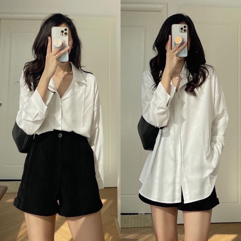 Sơ mi trắng phong cách Korea chất cực đẹp [ inbox ảnh thật ]