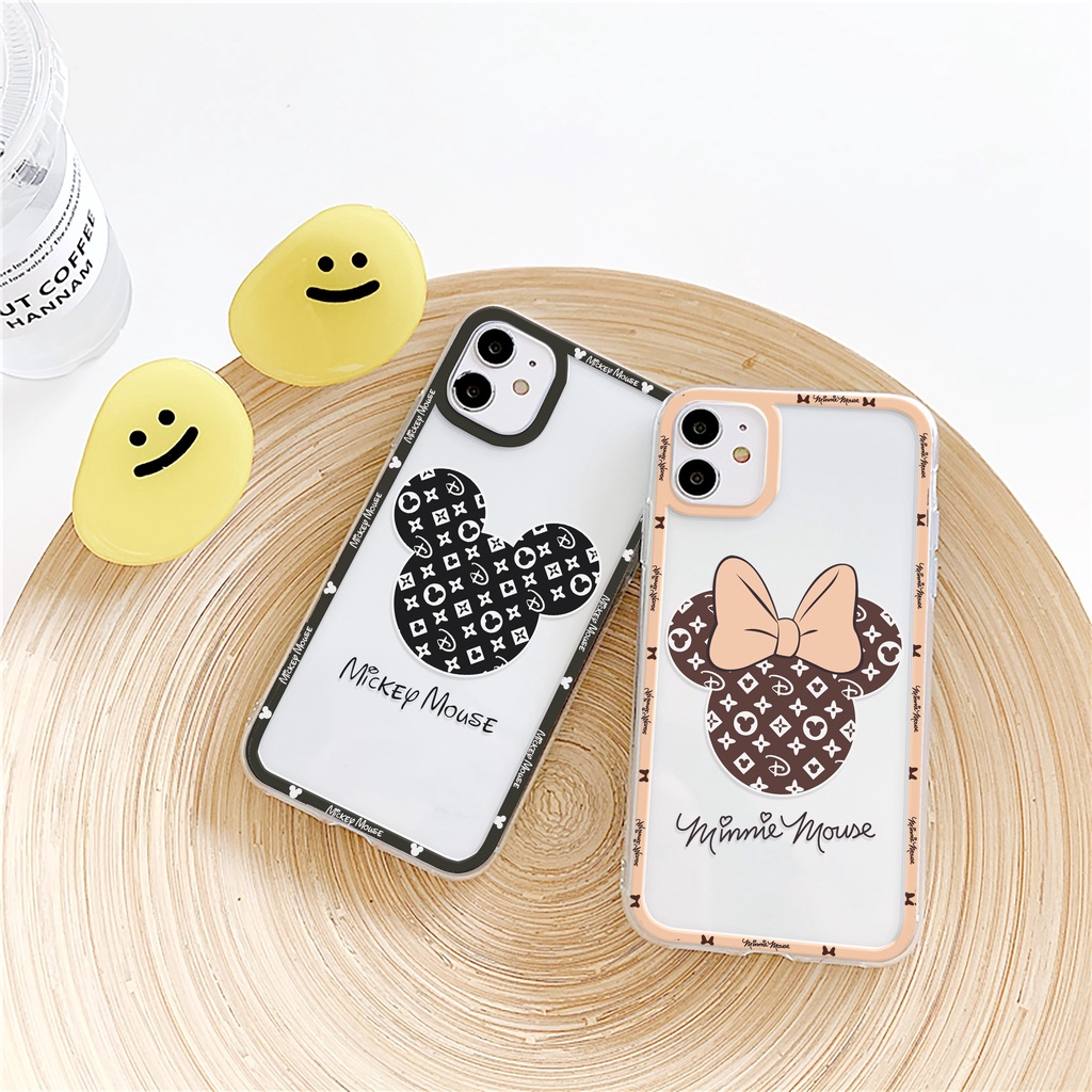 Ốp lưng iphone Cute Mouse trong cạnh vuông 6/6plus/6s/6splus/7/7plus/8/8plus/x/xr/xs/11/12/13/pro/max/plus/promax