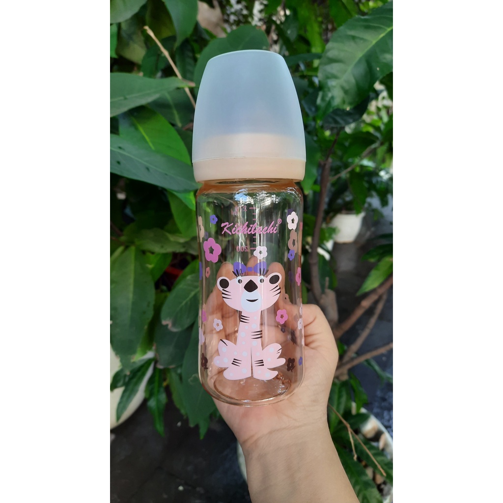 Bình Sữa PPSU Kichilachi Cổ Rộng 170ml/270ml[CÓ CẢM BIẾN NHIỆT] mẫu 2022