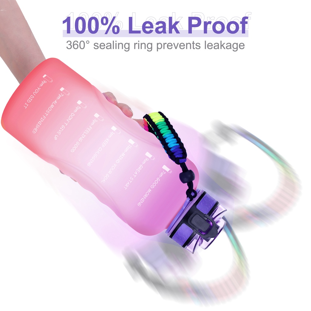 Bình Nước 2L Không BPA Dung Tích 64oz Chống Trượt Tiện Dụng