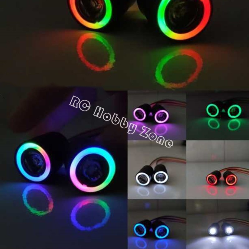 Set 2 Đèn Pha LED Dành Cho Mô Hình Xe Đồ Chơi 1/10 RC SCX10 TRX4 D90 Jeep Wrangler 90046 90047
